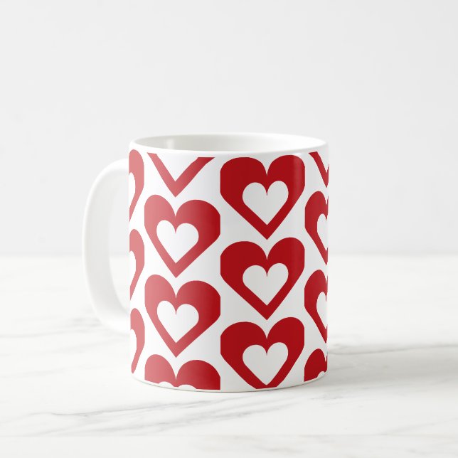 Heart on Heart Coffee Mug (Front Left)