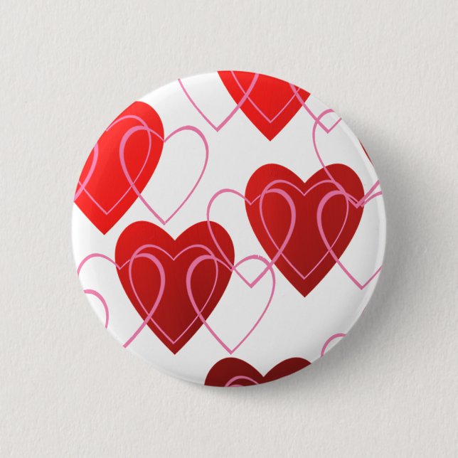 Heart on Hearts Valentine Button (Front)