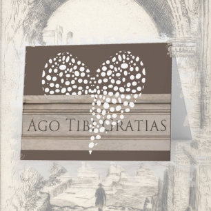 Heart on Latin Thank You Card