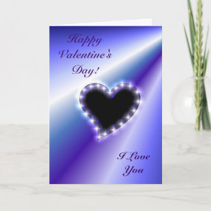 Heart on purple Rainbow Holiday Card