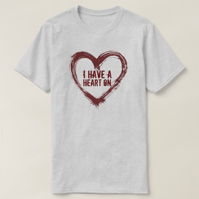 Heart On T-Shirt (Design Front)