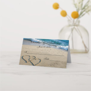 Heart On The Shore Wedding Reception Place Card