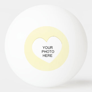 Heart on Yellow Add Photo Frame Double Sided Ping Pong Ball