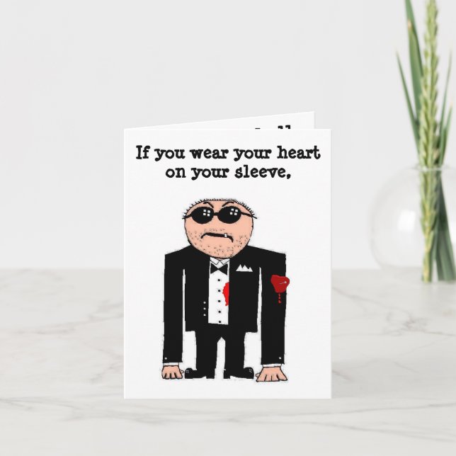 Heart on your sleeve holiday card (Front)