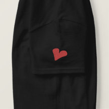 "heart on your sleeve" t-shirt