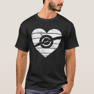 Heart One Wheel Love Electric Skateboard Float Ska T-Shirt