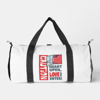 Heart open, love may enter (Valentine's Day) Duffle Bag