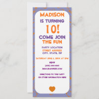 Heart Orange Purple Squares Circles Dots Birthday