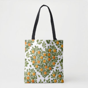 Heart Oranges: Green Branches Love. Tote Bag
