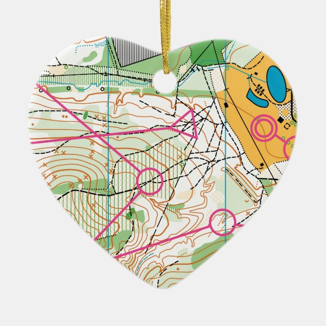 Heart Ornament - orienteering map (Front)