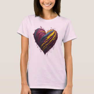 Heart paint Splash Art T-Shirt