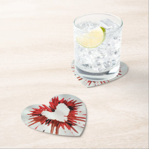 Heart Paper Coaster