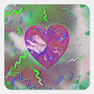 Heart Party  Square Sticker