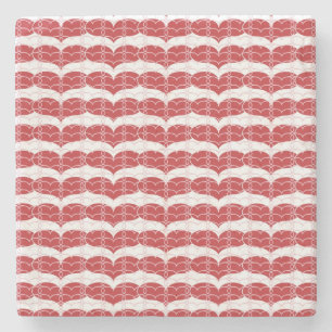 Heart pattern 2 stone coaster