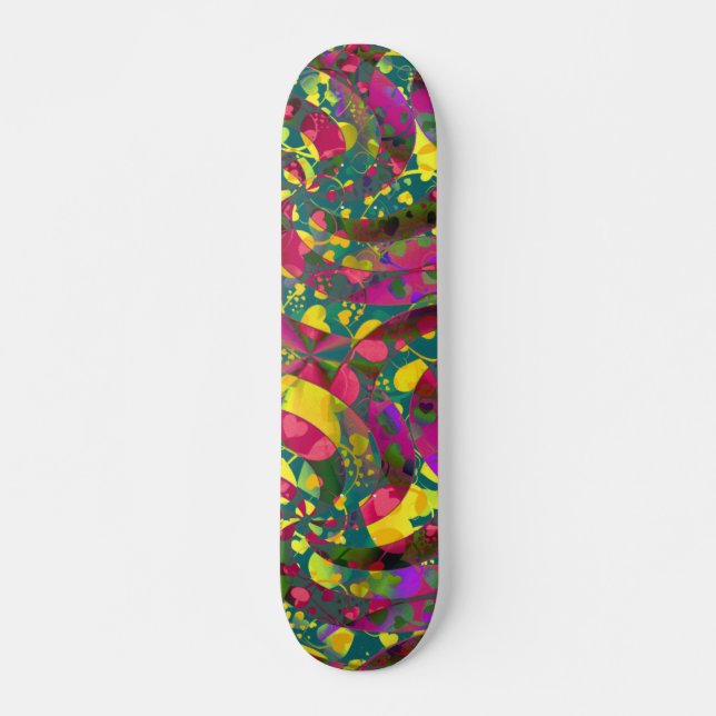 HEART pattern ART 12 Skateboard (Front)