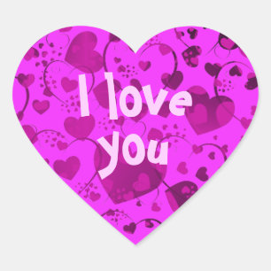 HEART Pattern ART 6 + your text pink Sticker