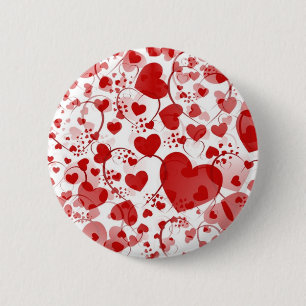 HEART pattern ART 7 6 Cm Round Badge