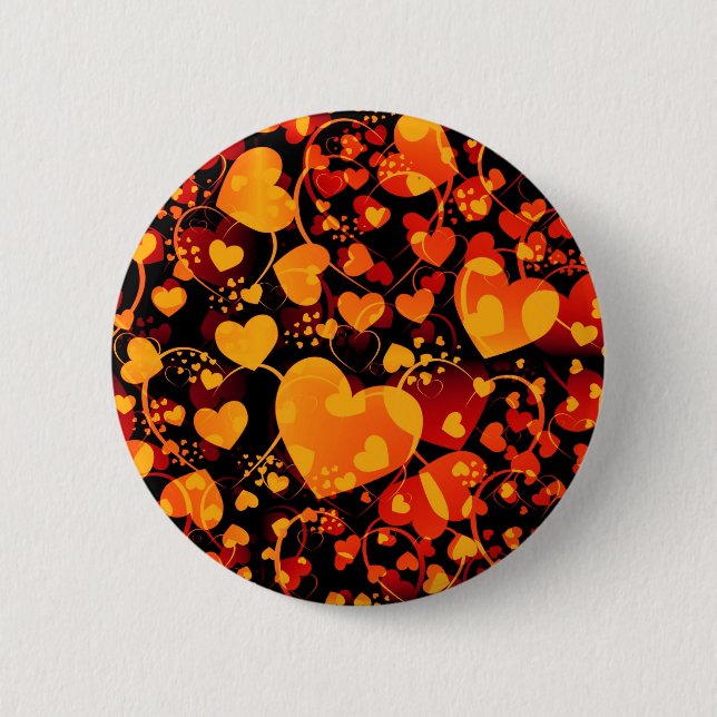 HEART pattern ART 8 6 Cm Round Badge (Front)