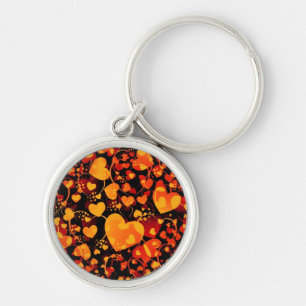 HEART pattern ART 8 Key Ring