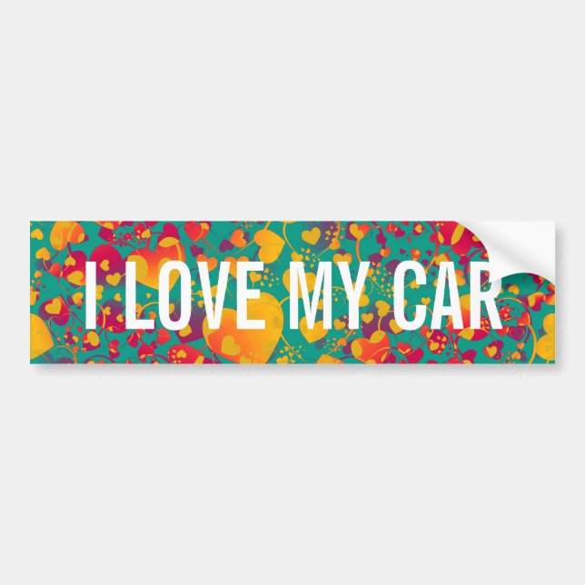 HEART pattern ART 9 Bumper Sticker (Front)