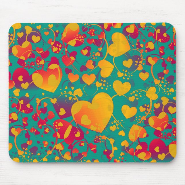 HEART pattern ART 9 Mouse Pad (Front)