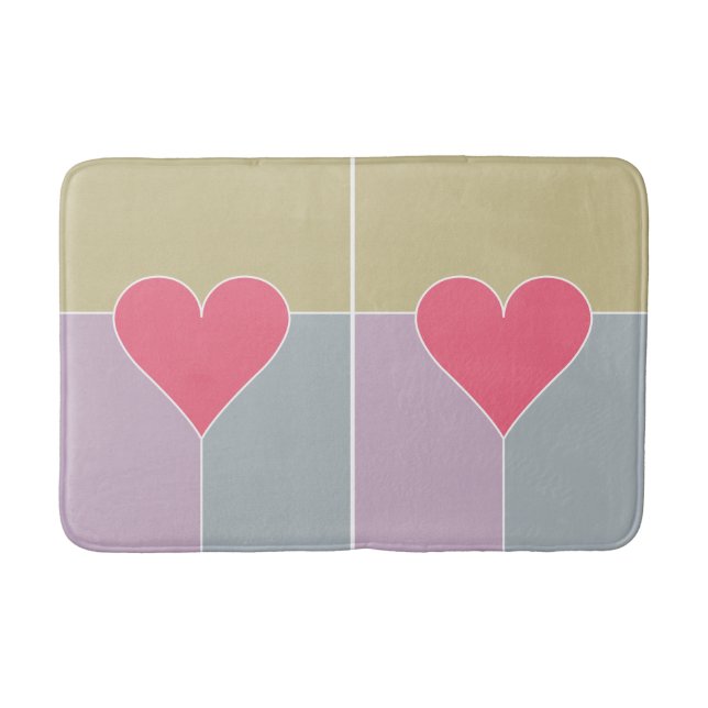 Heart Pattern bath mats (Front)