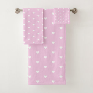 Heart Pattern Bath Towel Set