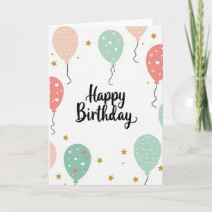 Heart Pattern Birthday Card