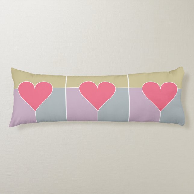 Heart Pattern body pillow (Front)