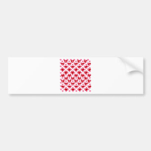Heart Pattern Bumper Sticker