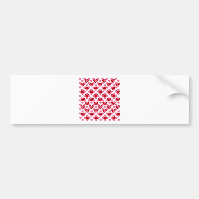 Heart Pattern Bumper Sticker (Front)