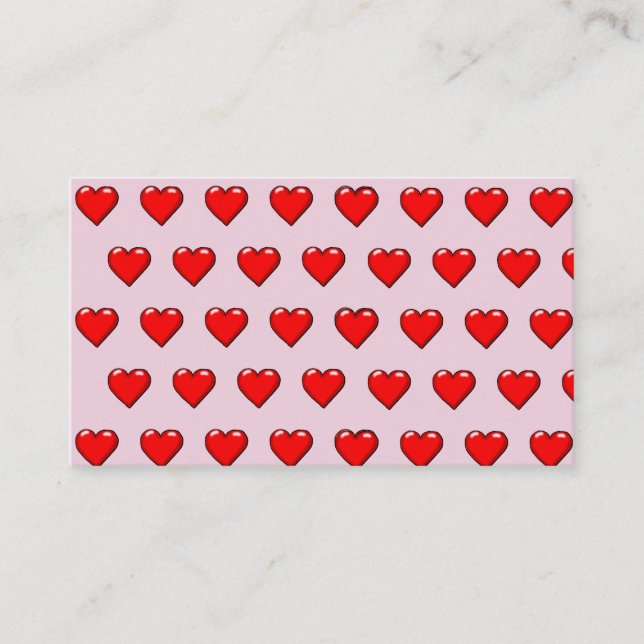 Heart Pattern  Business Card (Front)