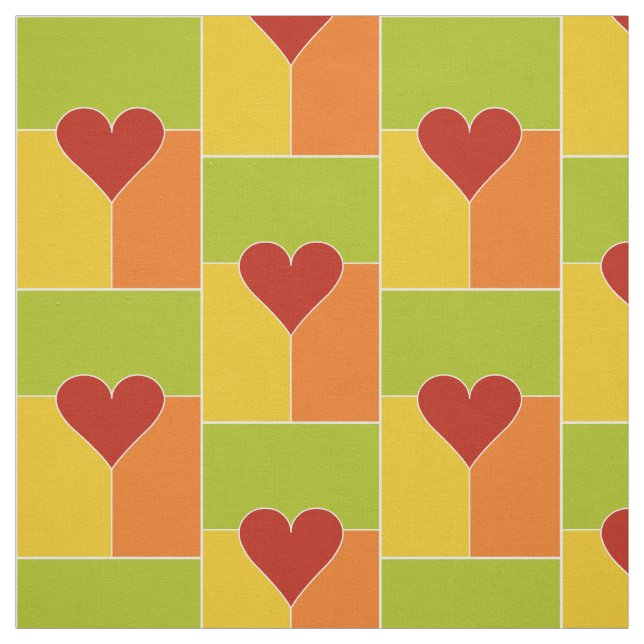 Heart Pattern custom fabric (Swatch)
