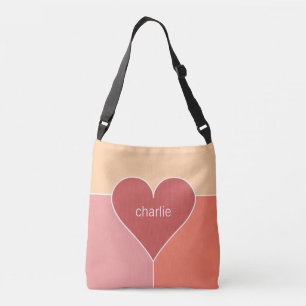 Heart Pattern custom name bags