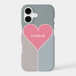 Heart Pattern custom name phone cases