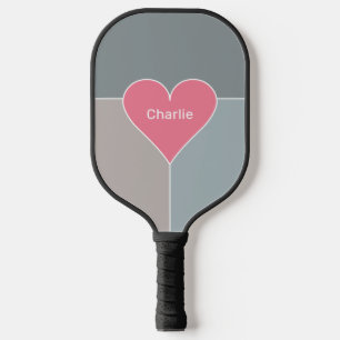 Heart Pattern custom name Pickleball Paddle