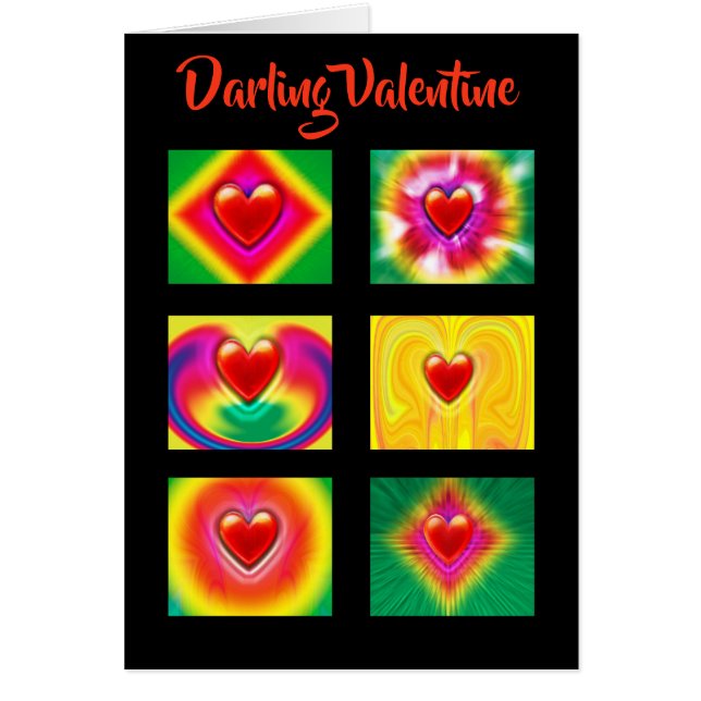 Heart pattern custom Valentine's Card (Front)