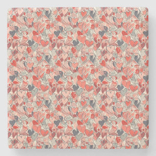 Heart Pattern - Cute and Lovely Valentine's Day Stone Coaster
