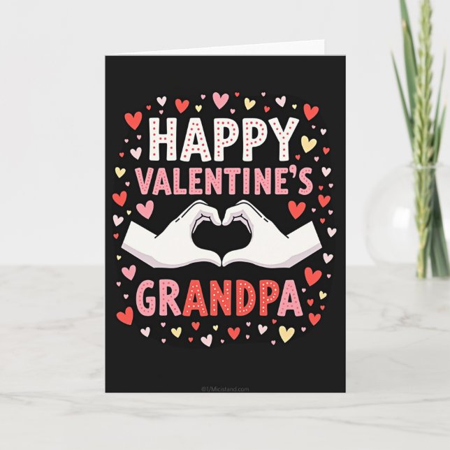 Heart Pattern Grandpas Card (Front)