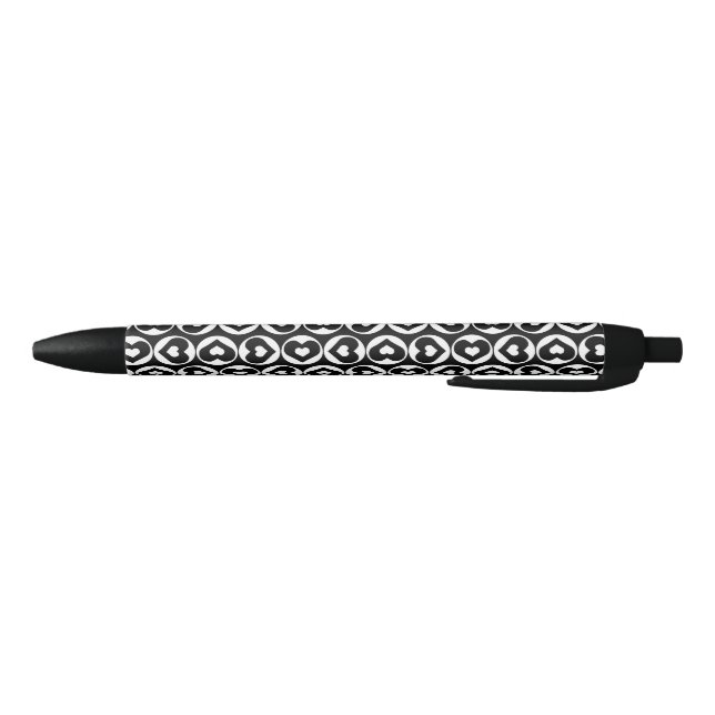 Heart Pattern Love Graphic Bold Black Ink Pen (Bottom)
