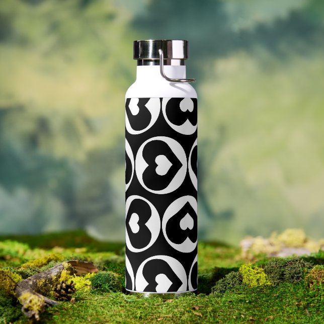 Heart Pattern Love Graphic Bold Water Bottle (Outdoor)
