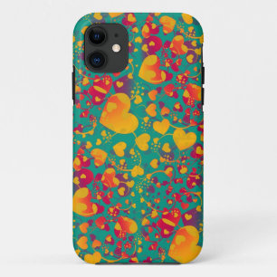 HEART pattern - ocean green love Case-Mate iPhone Case