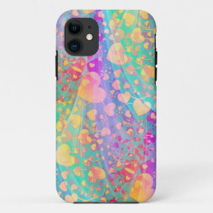 HEART pattern - pastel Case-Mate iPhone Case