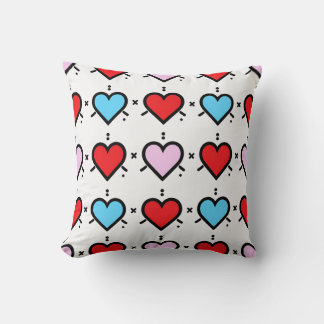 heart pattern pattern cushion pillow