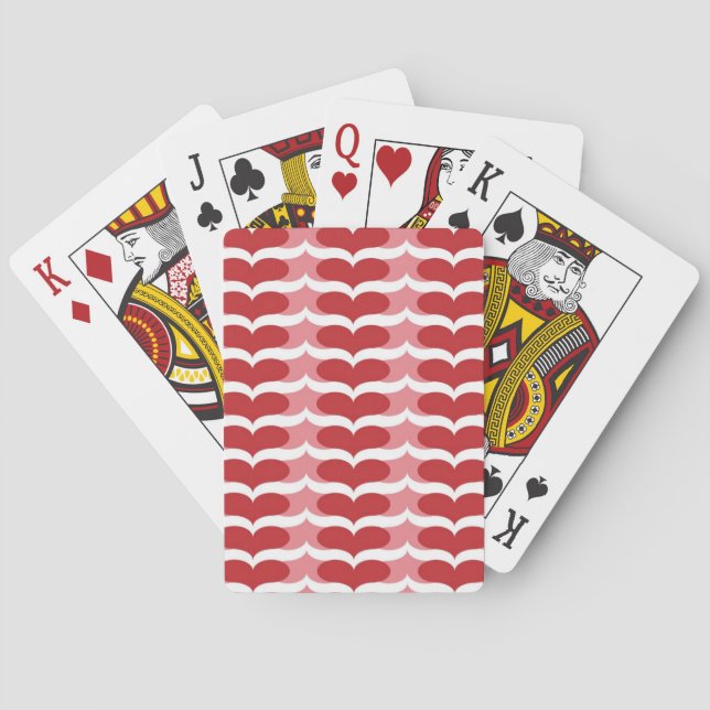 Heart pattern playing cards (Back)