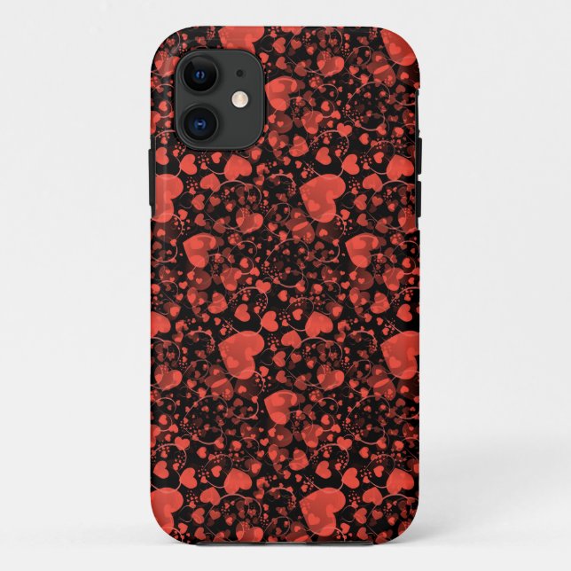 HEART pattern - red love Case-Mate iPhone Case (Back)