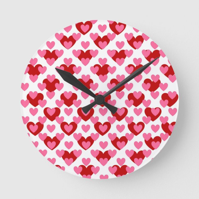 Heart Pattern Round Clock (Front)