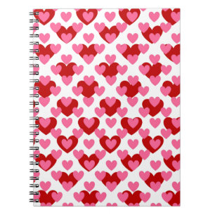 Heart Pattern Spiral Notebook