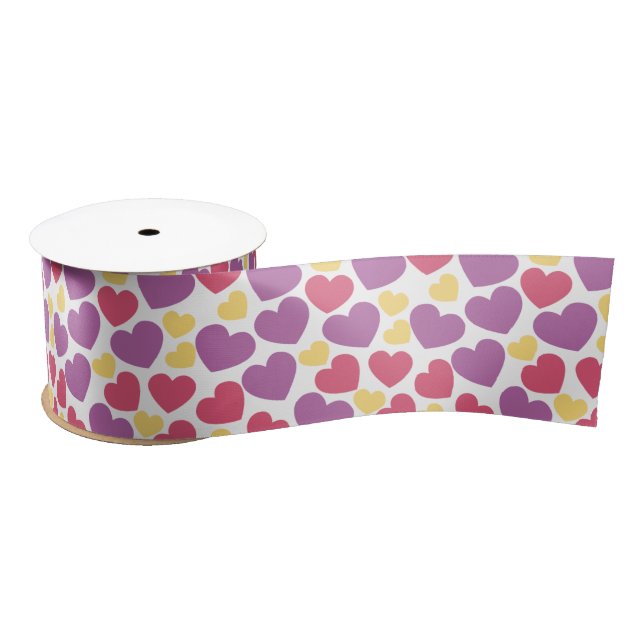 Heart Pattern | Valentine's Day Satin Ribbon (Spool)