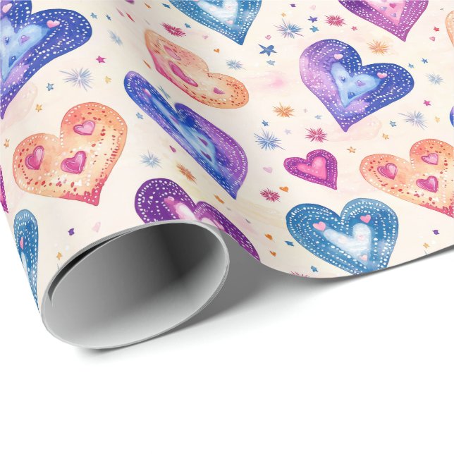heart pattern wrapping paper (Roll Corner)